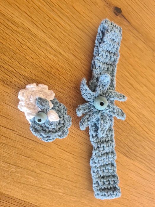 Дървена кутийка с плетиво - ръчна изработка .