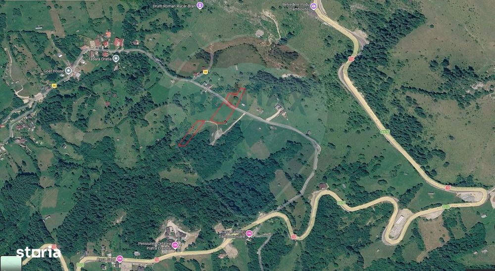 Teren2058mp Dambovicioara la poalele parcului National Piatra Craiului