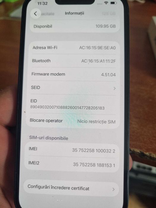 Vand Iphone 14 128GB