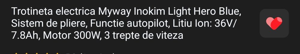 Vand trotineta electrica Inokim ligth hero folosita . Posibil necesita inlocuire baterie.