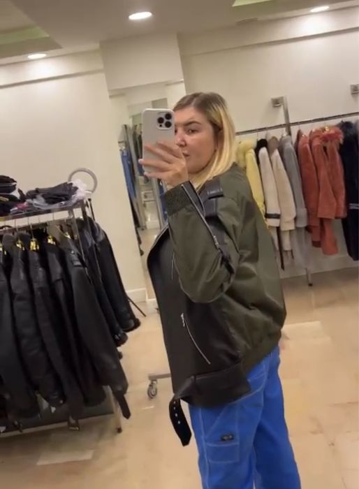 Кожанная крутка женская