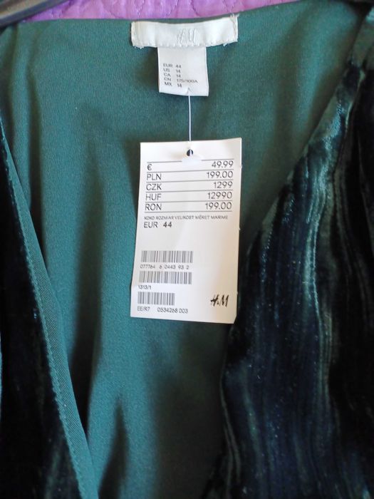 Rochie eleganta catifea H&m