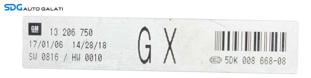 Panou Tablou Relee Sigurante Opel Astra H 2004 - 2010 Cod 13206750 13206750GX 5DK008668-08 [L7320]