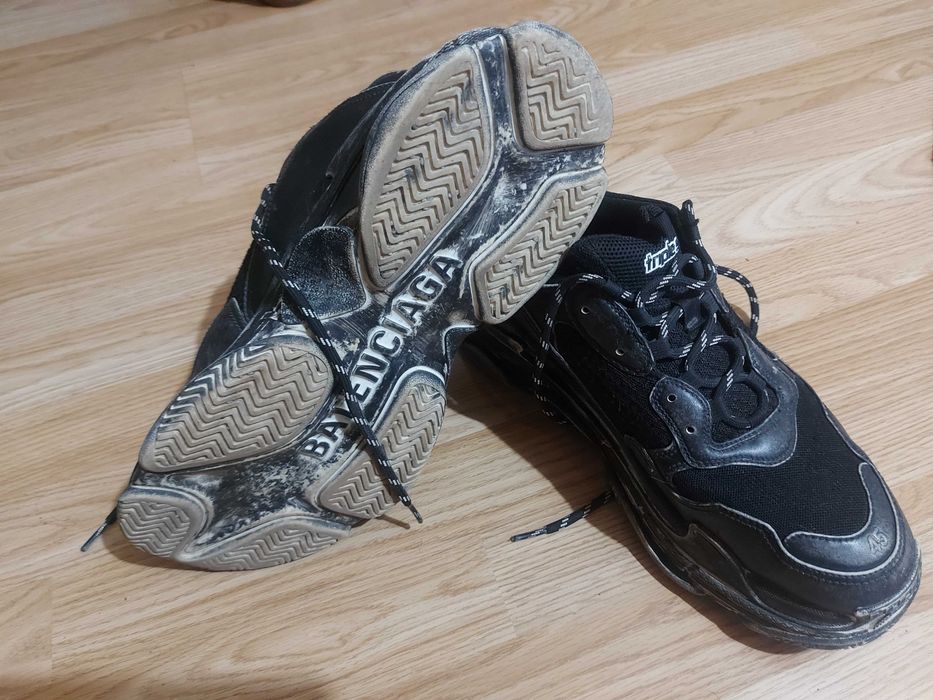 Sneakers originali 100% BALENCIAGA TRIPLE S BLACK FADED,full box