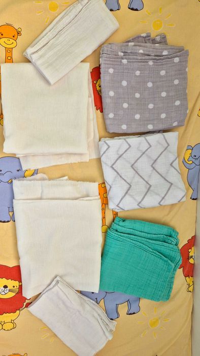 Лот Пелени бебешки памучни Лот Муселинови пелени