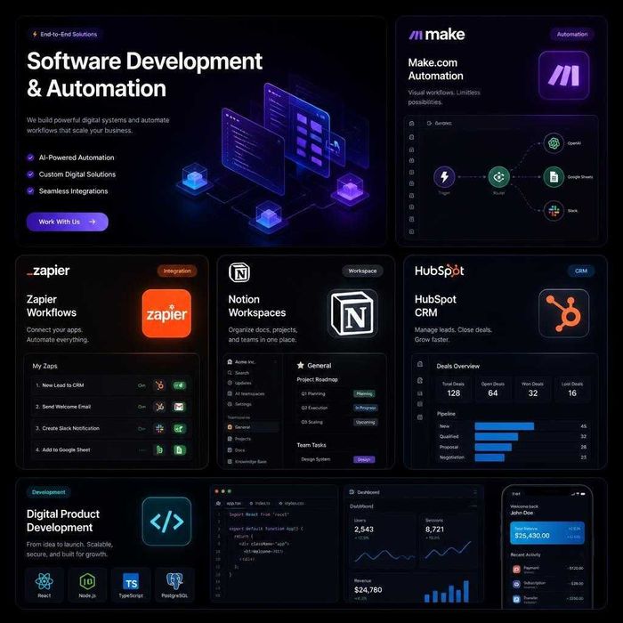 AI Avtomatlashtirish, CRM Integratsiya va IT-Yechimlar |