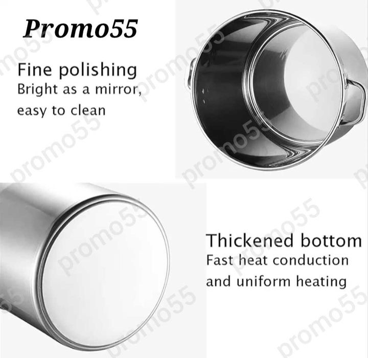 Казан алпака от 30л/50л/100л/160л Казани с двойно подсилено дъно 2,5мм