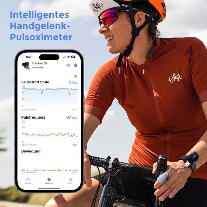 ViATOM Пулсов  оксиметър за китка с Bluetooth  аларма и  монитор