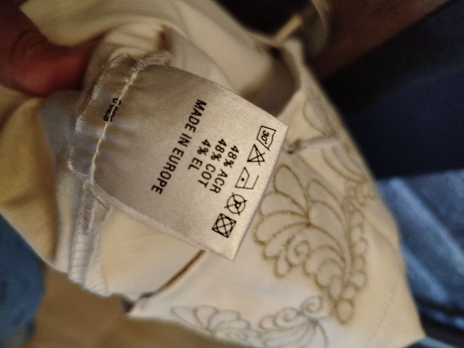 Официална бяла рокля XS/S с дължина до коляното