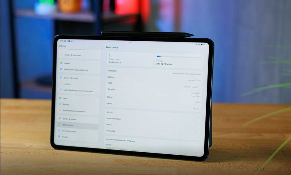 Нрвый OnePlus Pad 3