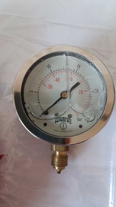 Манометър - WINTERS - PFQ1365 - 2.5"x1/4" - 0-25bar/celsius