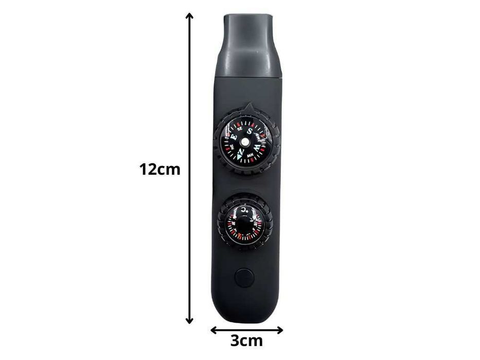 Fluier de urgenta multifunctional 4 in 1 pentru camping, drumetii, supravietuire