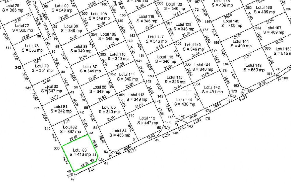 Lot Intravilan Dubla Deschidere 413mp | utilitati: curent | #UG17