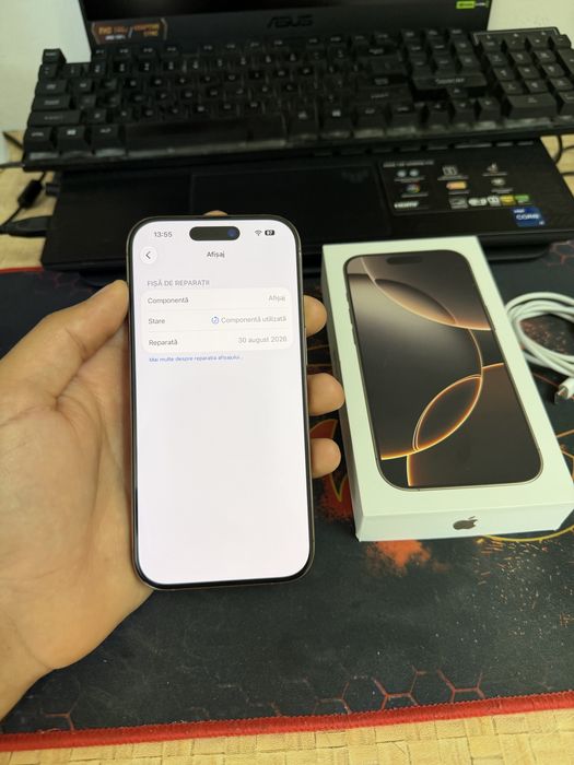 iPhone 16 PRO 256 GB Desert Titanium la cutie 91% bateria