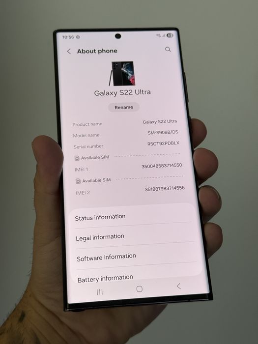 Samsung Galaxy S22 Ultra, Dual SIM, 256GB, 12GB RAM, 5G, Phantom Black
