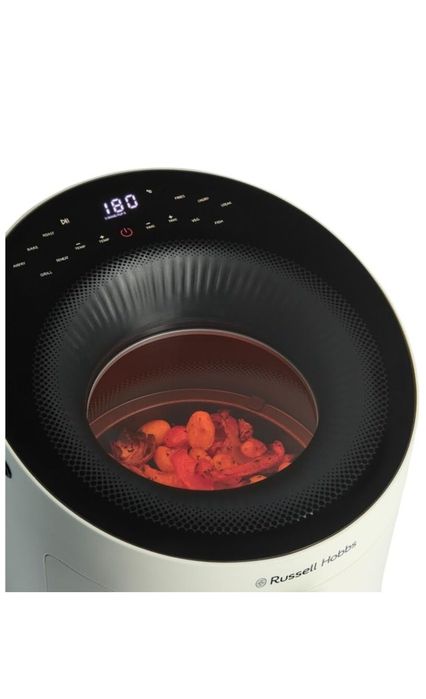 Friteuza cu aer cald Russell Hobbs 27421-56 SatisFry Panoramic, 5L, 1500W, 10 programe, fereastra panoramica, touch, Crem