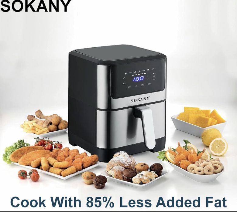 Air Fryer 7 литра, 8 програми, 1800W еър фрайър Sokany SK-ZG-8040