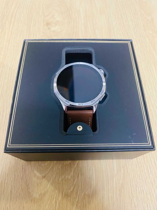 КАТО НОВ !!! Huawei Watch GT 5, 46mm, Brown Composite Leather Strap