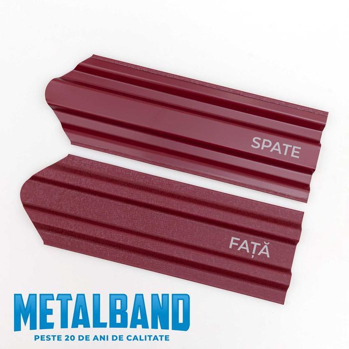 Sipca metalica vopsita mat maro ciocolatiu, caramiziu si gri de 0,45mm