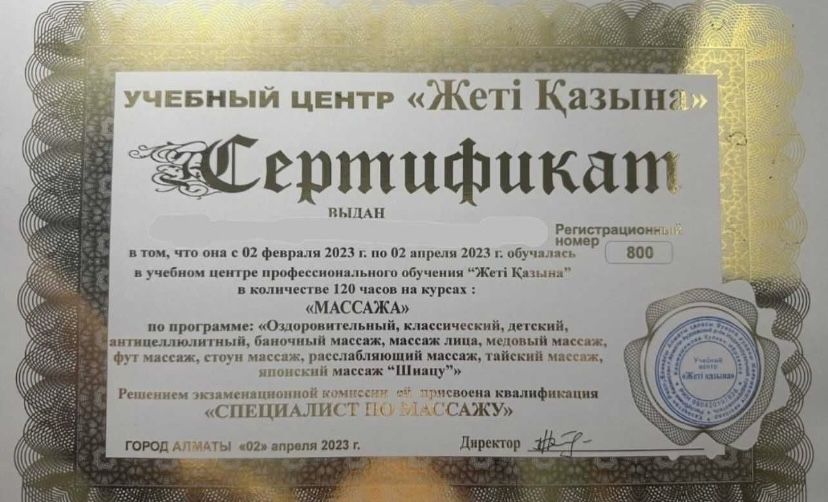 Профессиональный массаж Актобе
