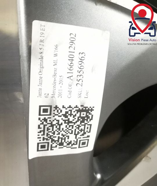 Оригинална джанта / Janta Originala 8.5 J R 19 ET 62 Мерцедес-Бенц / M