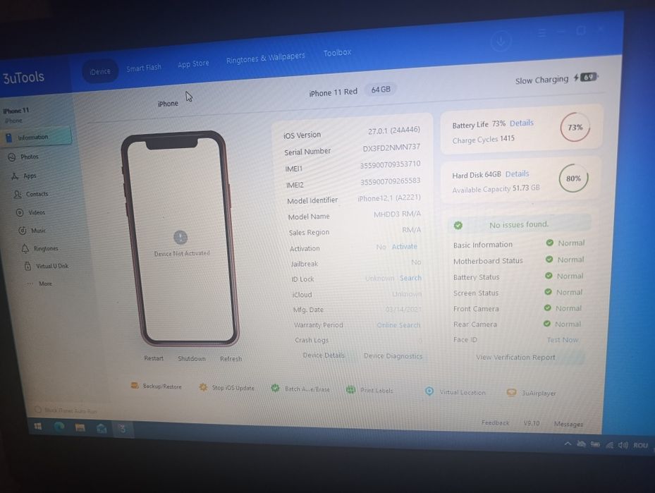 De vânzare iPhone 11 Perfect functionabil