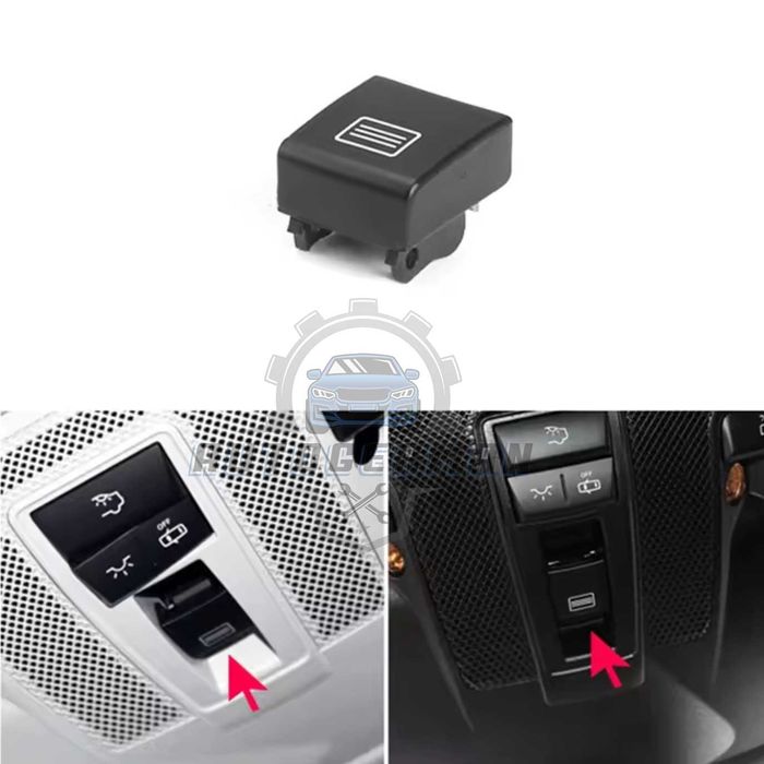 Бутон люк шибидах Mercedes W176 W117 W156 W246 черно копче за Мерцедес A класа В176 ЦЛА В117 GLA W156 B Class W246 панел бутони таван