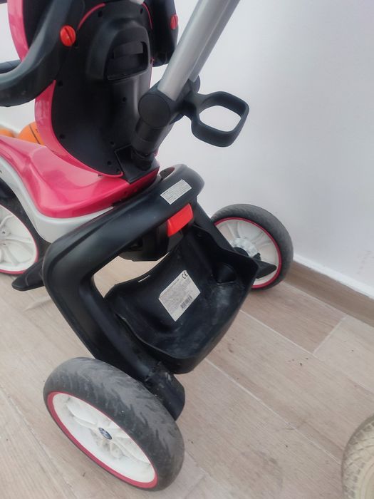 Сгъваема триколка със сенник BMW, розова