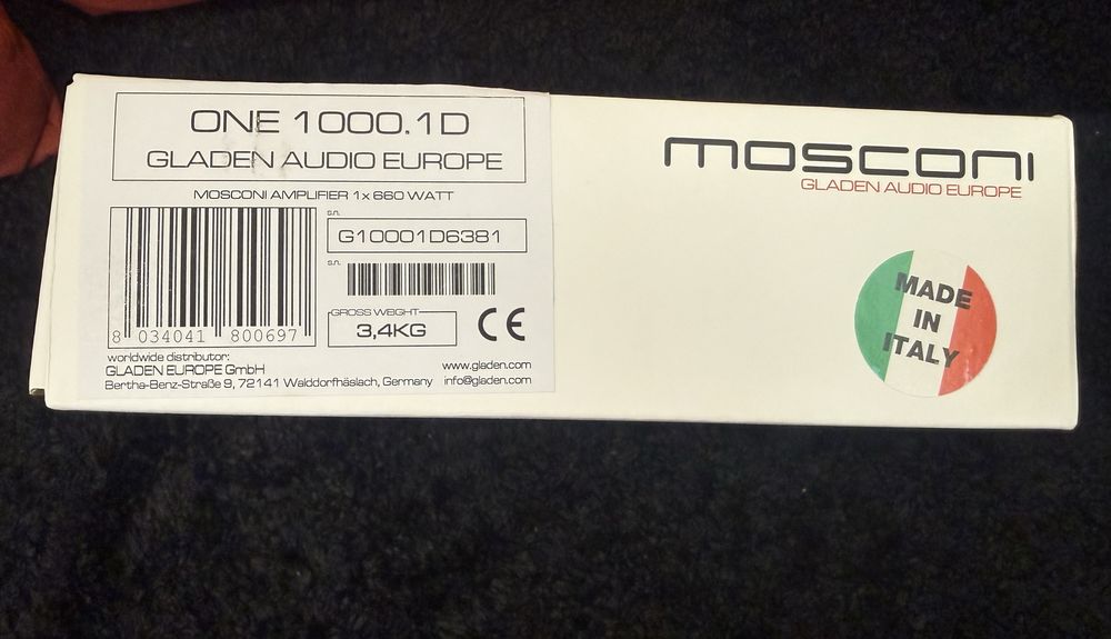 Amplificator monobloc Mosconi one 1000.1D subwoofer 1000W