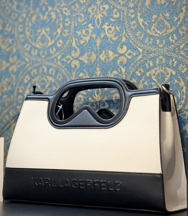 Дамска чанта Karl Lagerfeld  Tote Bag Aviator in Black White