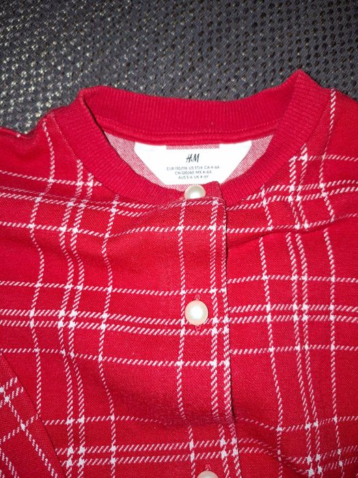 Зимен/коледен комплект панталон и   блуза H&M за момиче, 4-5 год