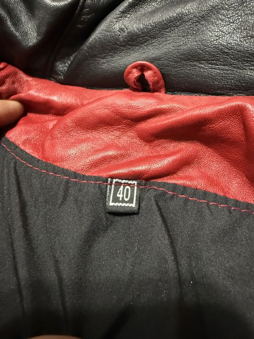 Geaca din piele naturala cu blana de vulpe