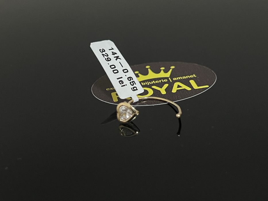 Bijuteria Royal CB : Cercel buric aur nou 14k 0,65gr