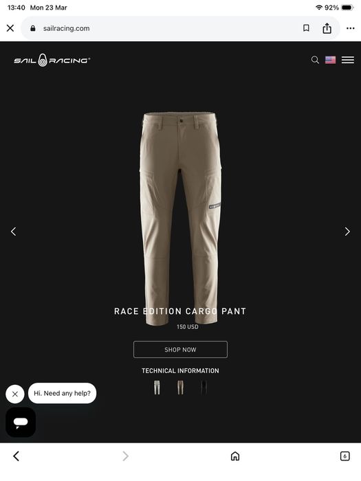 Sail Racing-оригинален карго панталон 34 размер