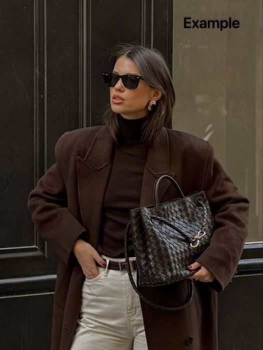 Италианска чанта в шоколадов цвят