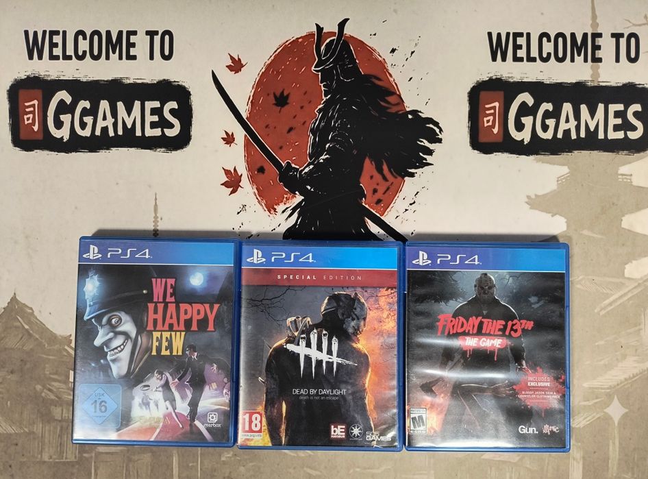Friday The 13,We happy Few,Dead by Daylight PS4