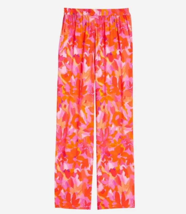 Pantaloni de vara, vascoza, S, nou, inflorati, C&A