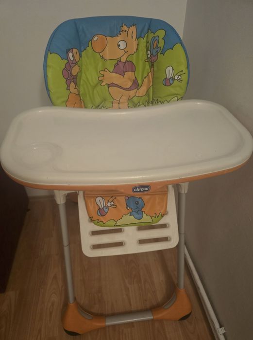 Scaun de masa Chicco Polly 2 in 1 Wood Friends