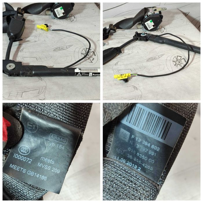 Centură de siguranță față dreapta Opel Zafira C Tourer 2011-2019 2013 2.0 CDTI 96kW Cod OEM: 13394802 (5E3)