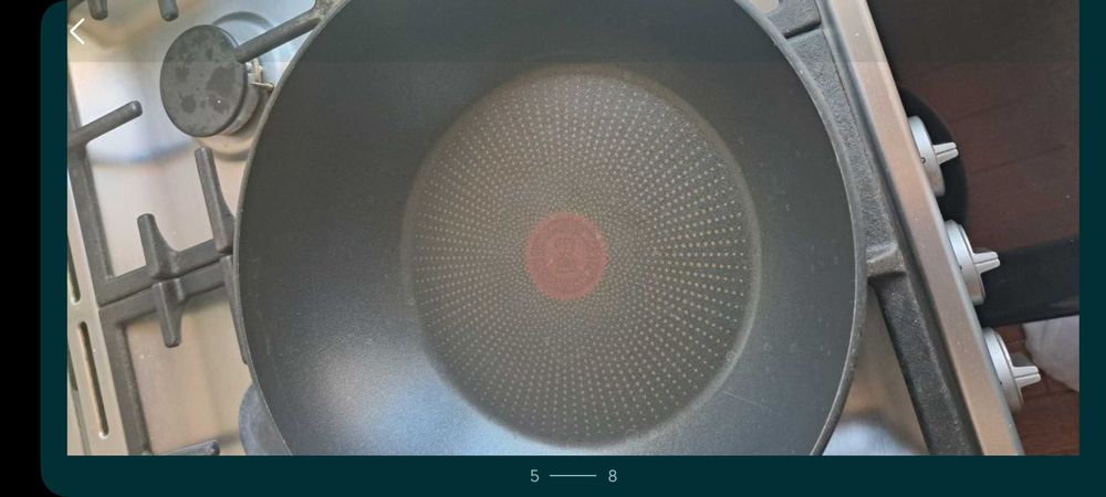 Tigaie Wok Tefal So Chef, 28 cm, inductie +fund de lemn Tefal, uzate