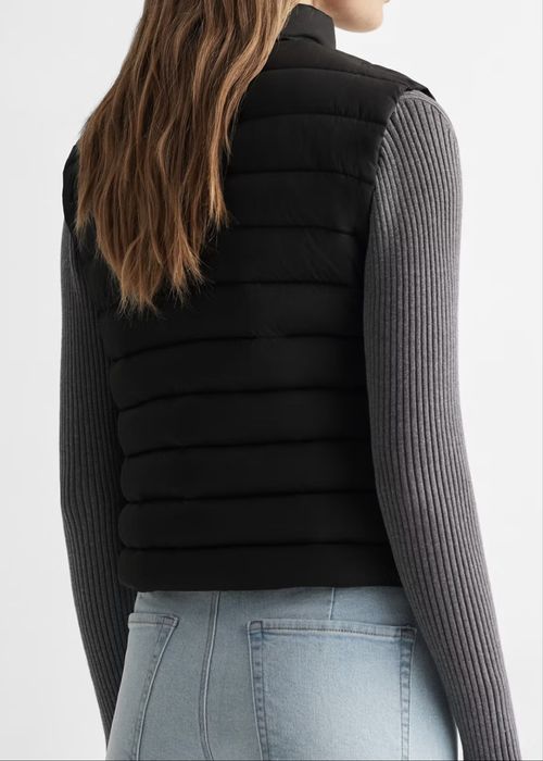 MANGO дамски къс  елек / грейка в черно