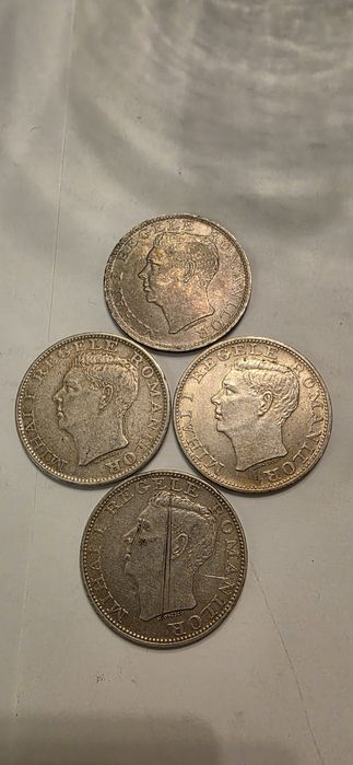 Lot 4 monede argint 500 lei
