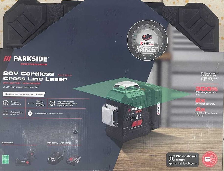 PARKSIDE PLEM 50 C3 Нова Лазерна Ролетка с 1г гаранция