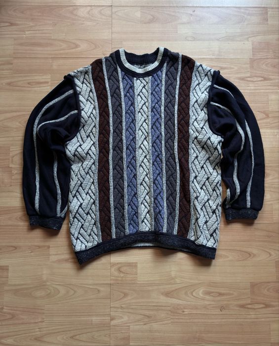 Pulover bluza sweater pullover knitted vintage Carlo Colucci lână