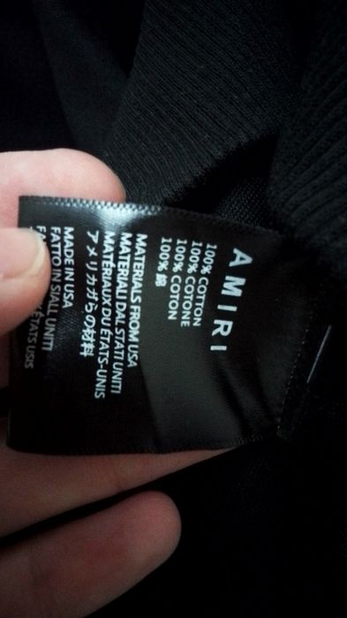 Худи AMIRI чёрное — стильное, почти новое