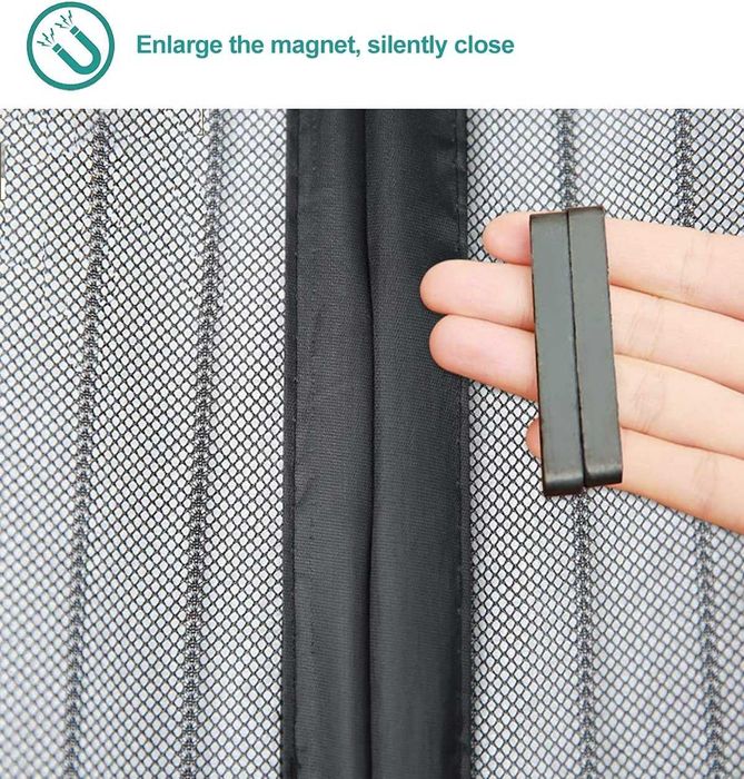 Plasa tantari usa magnetica 160x240 cm fara gaurire perdea anti insecte pentru balcon usa glisanta