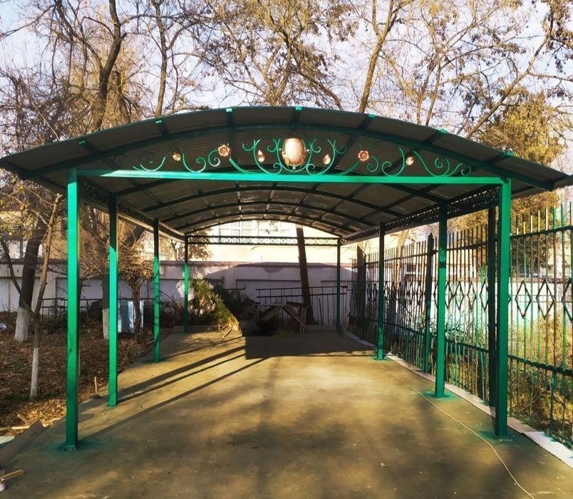 Изготовим и установим  металлические навесы для автомобилей