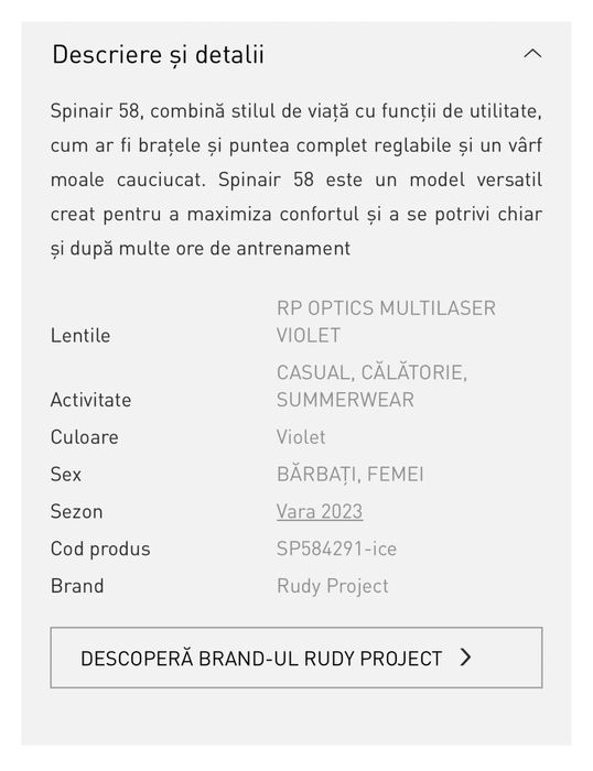 Ochelari de soare Rudy Project Spinair 58 violet