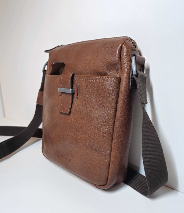 STRELLSON - Мъжки чанти за през рамо - естествена кожа