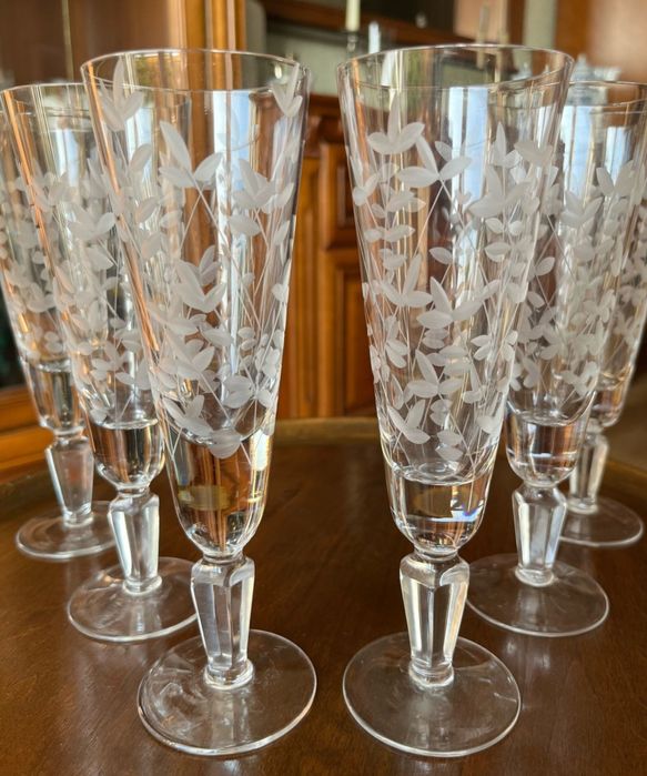 Фужеры "Весна". Статуэтки "Карандаш с Кляксой",  "Олимпийский мишка"